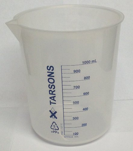Vaso medidor de polipropileno, 1000 ml, 1 litro