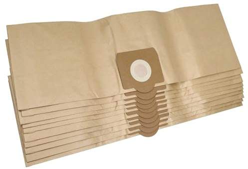 vhbw 10x Sacs compatible avec Gisowatt Aquamtic Sinthesi (R), Aquamatic Valy (R) aspirateur - volume de 20 l 34cm x 23,7cm marron