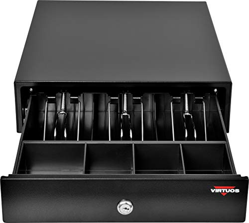 Kassenschublade, Kassenlade, Geldlade Virtuos mikro EK-300C - mit Kabel, Einsatz 3/4, 9-24V, schwarz