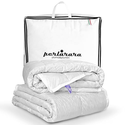 PERLARARA Edredón para cama de matrimonio de 4 estaciones, 100% solo plumón, Auril 720 (2 edredones) 250 x 215 cm Maxi, edredón de plumas de ganso para todas las estaciones