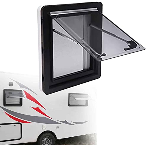 BEESOM Wohnmobil Fenster, RV Externes Push Fenster, Wohnwagen Fenster mit Integriertem Rollo und Fliegengitter, für Wohnwagen Van Camper,90x50cm
