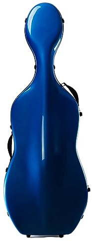 COYOUCO Cellokoffer, Cellokoffer für 4/4 Cellotasche in voller Größe mit Rucksackgurten und Rädern, Blau