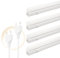 Qsmile LED Lichtleiste 115 cm, 4er-set 18W T5 2200lm 4000K Unterbauleuchte küche LED, Super Hell Erweiterbar Led beleuchtung Mit Schalter Mit Europastecker Unterschrankleuchten Garagenleuchten