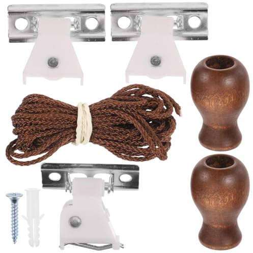 KONTONTY 1Set Roller Blind Accessories Complete Curtain Repair Kit with Roller Shade Rope Easy Installation Parts for Window Treatments Versatile Fittings for Home Use