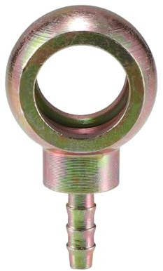 A ABSOPRO Boulon de banjo universel, adaptateur de raccord de tuyau à barbe pour boulon de banjo de 16 mm de diamètre intérieur, remplacement en métal pour moto et voiture, couleur bronze