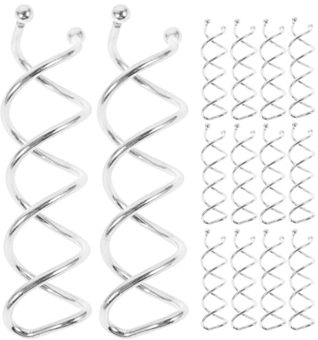 MAGICLULU 20 Stück Spiralhaarspangen Silber Flexible Haarklemmen Für Frauen Und Mädchen Langes Haar Styling Zubehör Für Dutt Hochzeitsfrisur Alltag