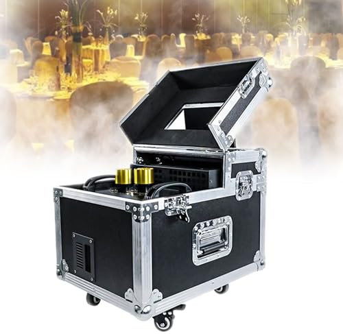 Máquina de humo de escenario, Hazer de niebla dual de 600 W con control DMX512, no requiere precalentamiento, ángulo de ventilador ajustable, capacidad de tambor de aceite de 3 litros Máquina de humo