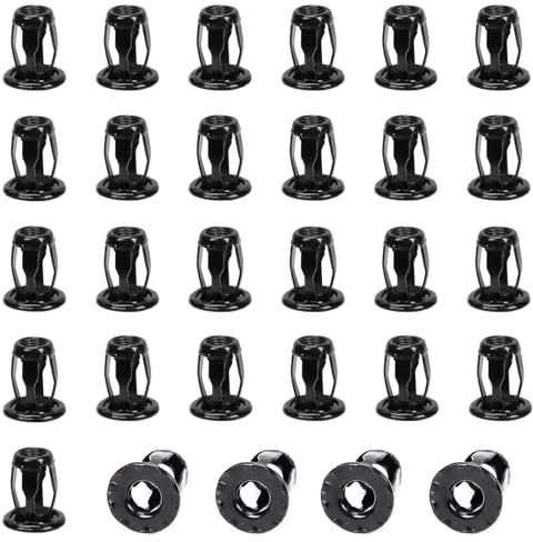 Swpeet 25Pcs M6 Hohlwandanker, Jack Nut, Petal Nuts, Nutserts, Schrauben Anker, Blind Phillips Einsatz, Hex Schaft Versammlung für Hohlwand Eisen