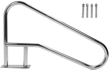 Corrimano per Piscina Corrimano per Scale Antiscivolo in Acciaio Inossidabile 304 per Piscina, Spa, Vasca Idromassaggio con Base di Montaggio Allargata