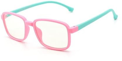 AetrvoHope Blue Light Blocking Glasses with Case for kids and Teens Boys & Girls, Children's Ultralight Clear Frame Anti Eyestrain & Uv400 Glasses