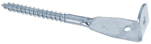 Alberts 843823 Soporte para valla de zarzo, forma de tornillo de cuchilla, galvanizado, capa gruesa pasivada, longitud total 160 mm, Juego de 20