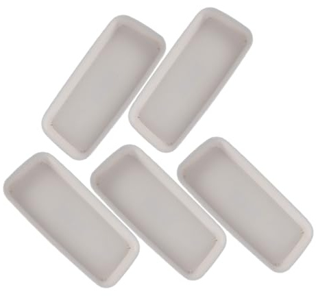 SEWOART Vassoio Rettangolare per Piante da Giardino 5 Pezzi in Plastica Beige Resistente per Prevenire Fuoriuscite di Terra e Scolorimento