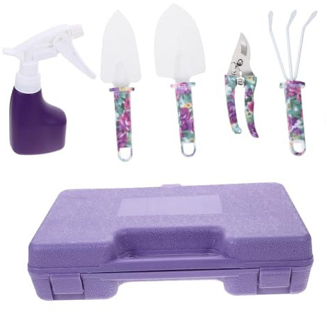 Parliky 1 Pz Cassetta Degli Attrezzi Da Giardino Piccolo Multiutensile Piccola Zappa Da Giardino Kit Pala Per Piantare Attrezzi Da Giardino in Vaso Per Piante Violet Ferro Da Stiro