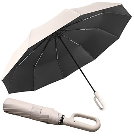 erised's bifrost Extra Large Windproof Travel Folding Golf 54‘’ Umbrella Compact Automatic Open/Close,Sun/Rain,99 UV Protection,Lightweight Portable Parasol Outdoor,Perfect Carabiner Handle Design