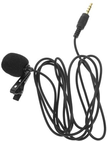 DOITOOL Lavalier Mikrofon fürs Handy Metall mit 3,5mm Stecker Kleines Leichtes Ansteckmikrofon für Videoaufnahmen und Interviews