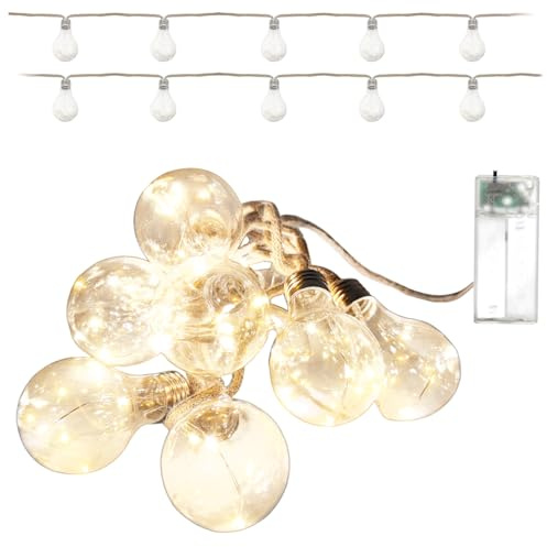 com-four® dekorative Lichterkette, angenehmes, warmweißes Licht | stimmungsvolle Innenbeleuchtung - ideal für Wohnzimmer - Schlafzimmer oder festliche Dekoration