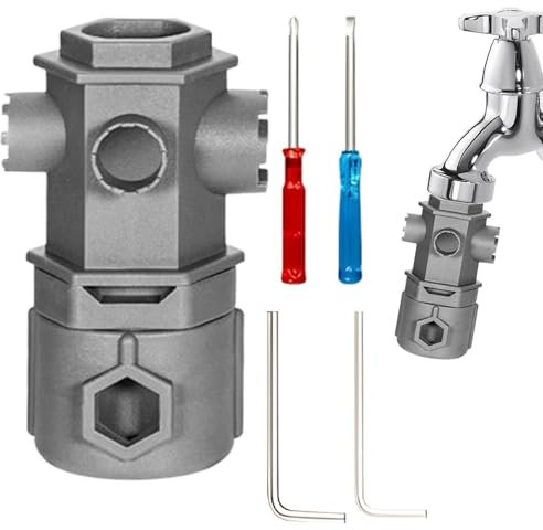 Sink Key Tap Tool, Undersink Key Tap Tool, Sink Drain Key, Tap Wrench - Tap Nut Removal Washbasin Key, Multifunction