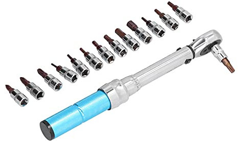 Juego de Llaves de Torsión Kit de Mantenimiento de Llaves Dinamométricas Preestablecidas 2‐20N.M para Bicicleta, Torsión