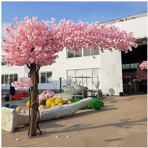 1.2 * 1.0m,Grandes Árboles De Cerezo Artificiales De Color Rosa con Arco De Cerezo, Flores De Cerezo Falsas De Color Rosa para Interiores, Exteriores, Hogar, Oficina, Fiestas