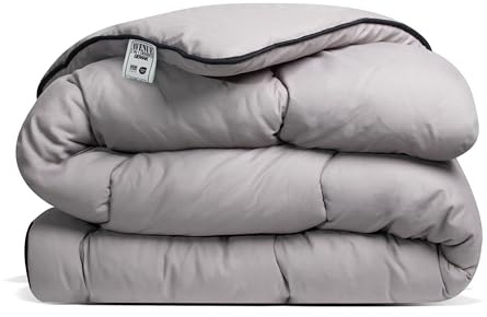 Avenue – Waschbare Bettdecke ohne Bezug – Einzelbettdecke 200 x 200 cm – Antiallergisch – Wolkenweich – Taupe/Grau – Ganzjahresdecke – Waschbar bei 60 °C