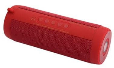 Lurrose Kabelloser Lautsprecher Mit Freisprechfunktion Und Kartensteckplatz Wasserdichter Lautsprecher Für Outdoor Wiederaufladbarer Akku Rot
