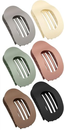 6 Pièces Pince Cheveux Femme, Pinces à Cheveux Antidérapantes,Pinces Cheveux Mat,Pince Cheveux Femme Plate, pour Cheveux Longs Epais et Bouclés (A)