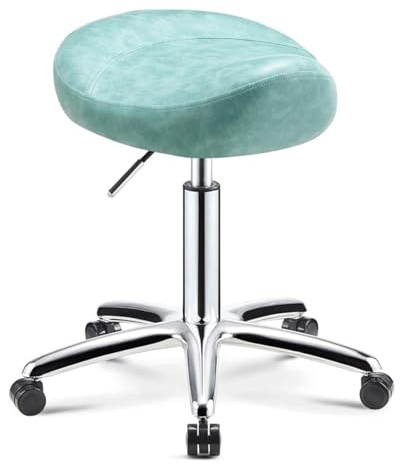 JAVPTAV Sattelhocker, ergonomischer, professioneller Drehsattelhocker, rollender, höhenverstellbarer Stuhl for Klinik-Zahnarzt-Sattelhocker