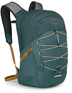 Osprey Quasar Unisex-Lifestyle-Rucksack, 26L, Torrent Blue Heather | Alltagstasche, Campus-Pack, Laptop-Tragetasche, Laptop-Hülle, Arbeit, Schule, Reisen, Flaschentaschen, Alltag, blau
