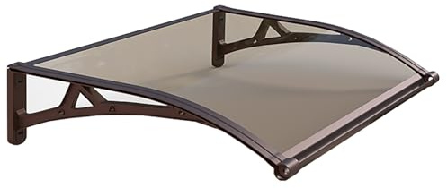 Marquesina para Puertas Y Ventanas De Aluminio,Tejadillo De Exterior,Cubierta De Policarbonato,Toldo De Entrada De Porche,para Puertas,Ventanas,Terrazas,Patios(W60*100cm/23.6 * 39.4in)