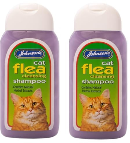 2x 200ml Johnsons Cat Flea Cleansing Shampoo – Bundled by GetInStyle Shop