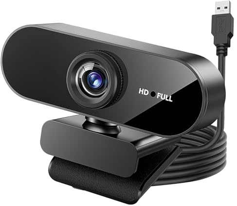 Webcam for PC with Microphone HD 1080P USB Webcams Noise Cancellation