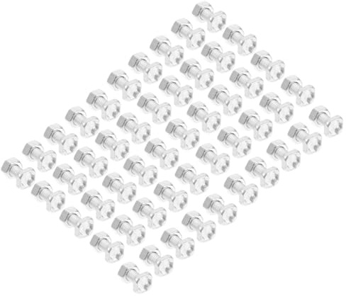 NUOBESTY 100 Sets Aluminium Nuts and Bolts for Greenhouse Supplies Rust-resistant Multipurpose Bolts and Screws Cropped Head Fasteners for Aluminium Frame Glass Panel Protection and Repair
