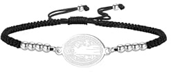 VASSAGO Saint Benedict medaljarmband Medalla De San Benito armband handgjord justerbar sträng katolsk radband exorcism kristet skydd religiösa smycken gåvor för kvinnor män, Adjustable, Rostfritt stål