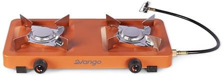 Vango Blaze Camping Stove - Double Burner Gas Cooker - Compact Outdoor Stove for Camping, BBQ, Outdoor Cooking | EN417 Compliant
