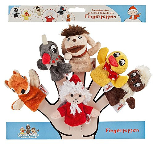 Unser Sandmännchen und Freunde 986176 - Fingerpuppen-Set 6-Fach, Sortiert
