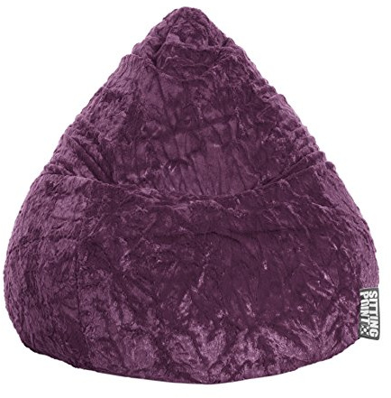 SITTING POINT only by MAGMA Sitzsack Fluffy XL ca. 220 Liter aubergine