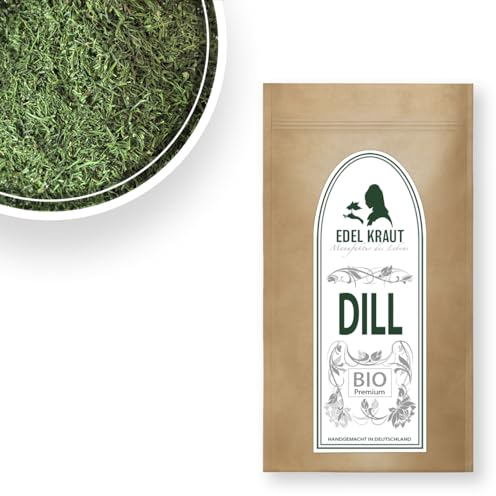 Dill getrocknet BIO Dillspitzen 250g | EDEL KRAUT - 100% naturreine BIO DILLSPITZEN geschnitten - Premium Dill Herb - frei von jeglichen Zusatzstoffen - für Salat und Fleischgerichte