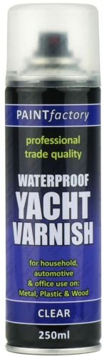 PAJEE™ 1 x Clear Yacht Gloss Varnish Spray Exterior Interior Aerosol Can 250ml