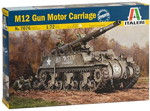ITALERI 7076S - 1:72 US M12 GMC Howitzer , Modellbau, Bausatz, Standmodellbau, Basteln, Hobby, Kleben, Plastikbausatz, detailgetreu