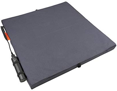 Bumfire Esterilla Eléctrica Calefactable | Almohadilla Eléctrica Plegable y Portátil | Esterilla Térmica | Resiste al Agua | Asiento Calefactable | Cojín Eléctrico USB | Antracita XL 42x42x3,5cm