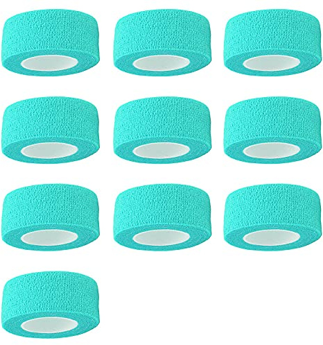 Mintice 10 Stück Selbsthaftende Bandagen Fingerpflaster Fingerverband Wundverband selbstklebend wasserfest 4.5mx2.5cm