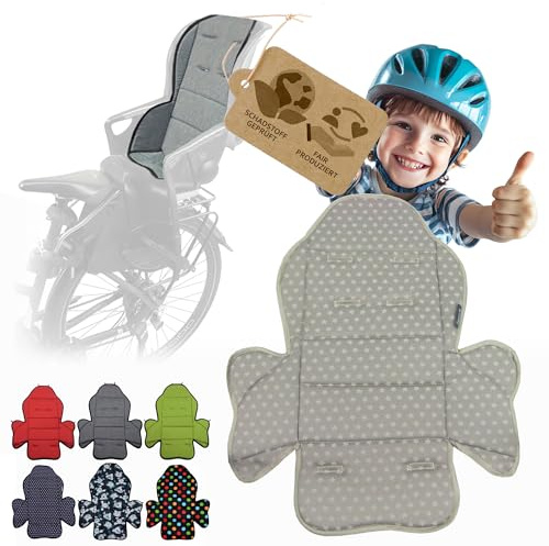 Ersatzbezug kompatibel mit Römer Kinderfahrradsitz – Weiches Ersatzpolster für Fahrradsitz Kinder – Sitzbezug, waschbar bei 30°C – Komfort Polster für Kinder Fahrradsitz (Modell 2) (beige Sterne)
