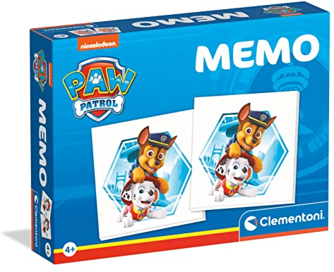 Clementoni - 18124 - Mémo Pat 'Patrouille - Jeu Éducatif 4 Ans, Jeu De Cartes Enfants, Jeux De Paires, Jeux De Mémoire - Fabriqué en Italie