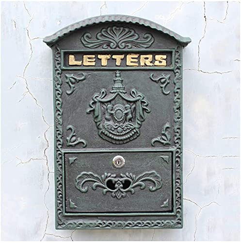 Cassette postali con fissaggio a parete Cassette Postali A Parete, Cassetta Delle Lettere Resistente Alle Intemperie Con Chiusura In Alluminio Pressofuso For Porta D'ingresso Decorativa, Cassetta Post