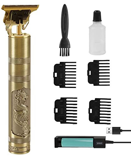 LONENESSL Hair Clippers Beard Trimmer for Men, Trimmer,Electric Cordless Clippers, Zero Gapped T-Blade USB Rechargeable Grooming Kit with 4 Guide Combs & Charging Base,Gift 1 Count