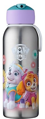 Mepal - Bouteille Isotherme Flip-up Campus - Gourde Thermos pour Enfants - Bouteille en Acier Inoxydable - 4 Heures Chaudes et 12 Heures Froides - Sans BPA - 350 ml - Paw Patrol Girls