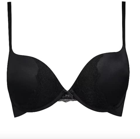 2 Sizes Bigger Boost Bra Super maximise Push Up Thick Padded Bombshell VS add 2 Cups Assets Full Effect (as8, Cup_Band, a, 34, Black)