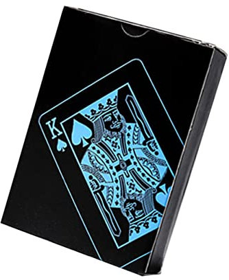 BESPORTBLE Wasserdichtes PVC Pokerkartenset Blau Wiederverwendbare Flexible Spielkarten Mit Kreativem Muster Strapazierfähig Und Formbeständig Für Familienspiele Und Geschenke