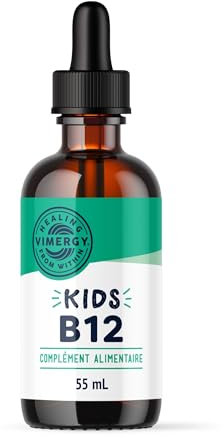 Vimergy Kids Vitamin B12 – Fast Absorbing Liquid Kids Vitamin B12 – No Sugar & Alcohol-Free – Supports Brain Function, Energy Production, Nervous System – No Sugar, Gluten Free, & Paleo (55 ml)
