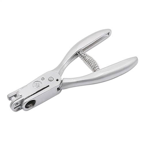 2-in-1-Lochzange mit Kerben und Muster, Stahl, Leder, Handwerkswerkzeug, handgehaltene Schlitzlöcher, Stanzen von 13 mm runden Löchern, Basteln, DIY